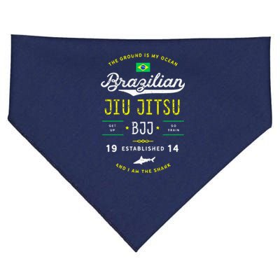 Ocean Shark Jiu Jitsu Shirts For BJJ, Jujitsu Gift USA-Made Doggie Bandana