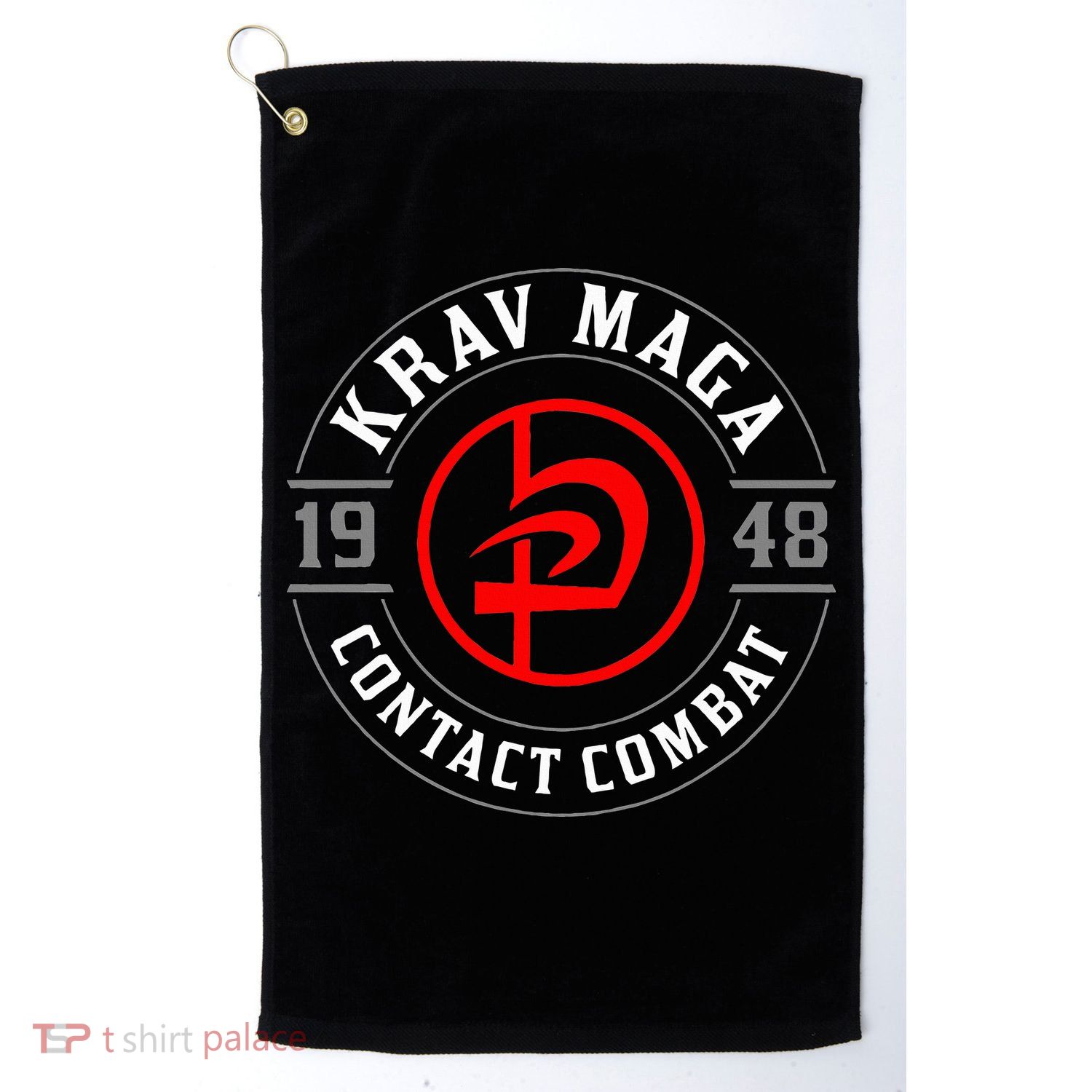 Old School Krav Maga Hebrew Symbol Logo Golf Towel