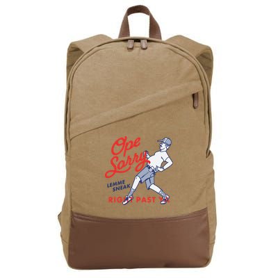 Ope Sorry Lemme Sneak Right Past Ya Cotton Canvas Backpack