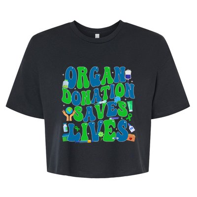 Organ Saves Lives National Donate Life Awareness Bella+Canvas Jersey Crop Tee