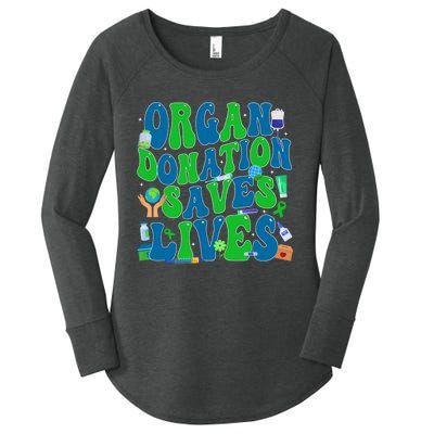 Organ Saves Lives National Donate Life Awareness Women's Perfect Tri Tunic Long Sleeve Shirt