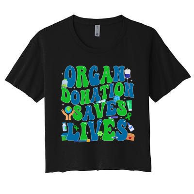 Organ Saves Lives National Donate Life Awareness Women's Crop Top Tee