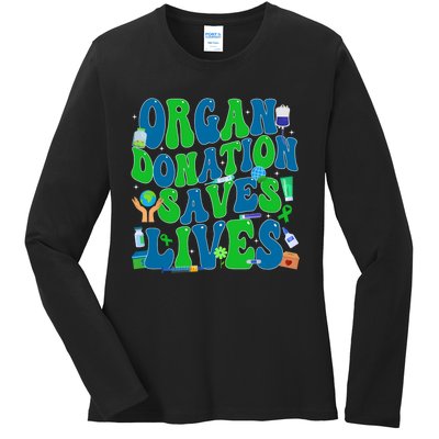 Organ Saves Lives National Donate Life Awareness Ladies Long Sleeve Shirt