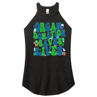 Organ Saves Lives National Donate Life Awareness Women's Perfect Tri Rocker Tank