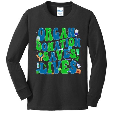 Organ Saves Lives National Donate Life Awareness Kids Long Sleeve Shirt