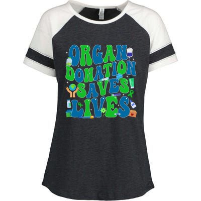 Organ Saves Lives National Donate Life Awareness Enza Ladies Jersey Colorblock Tee