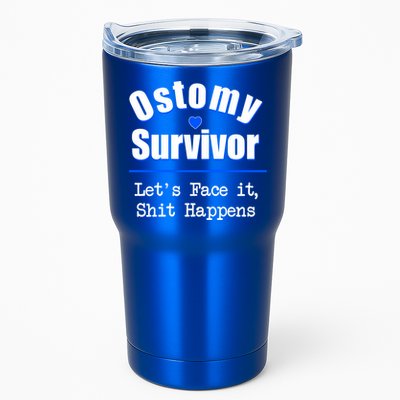 Ostomy Survivor Lets Face It Shit Happens Colon Cancer Great Gift Tumbler