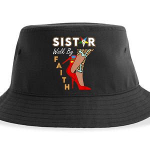 OES Sistar Leopard Walk By Faith Order Of The Eastern Star Sustainable Bucket Hat