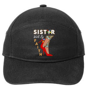 OES Sistar Leopard Walk By Faith Order Of The Eastern Star 7-Panel Snapback Hat