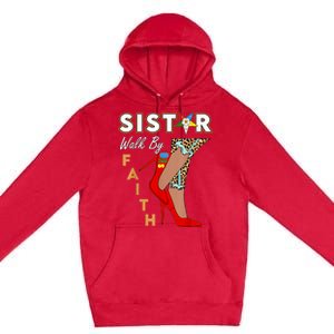 OES Sistar Leopard Walk By Faith Order Of The Eastern Star Premium Pullover Hoodie