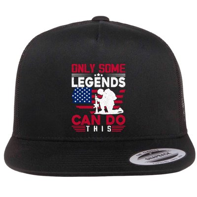 Only Some Legends Can Do This American Flag Gift Memorial Day Flatbill Hat