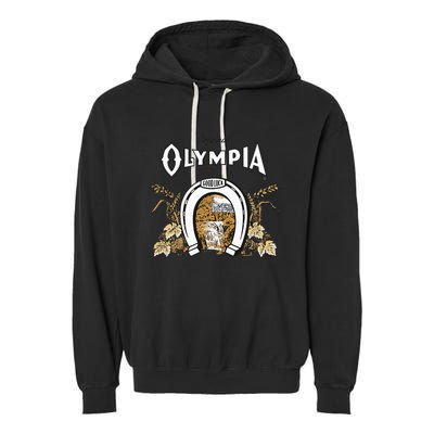 Olympia Style Logo Garment-Dyed Fleece Hoodie