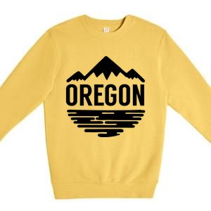 Oregon Simple Logo Premium Crewneck Sweatshirt