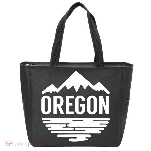 Oregon Simple Logo Zip Tote Bag
