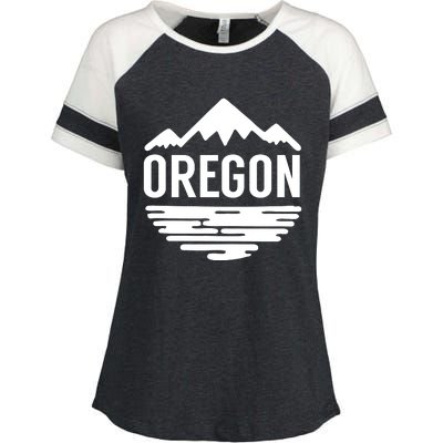 Oregon Simple Logo Enza Ladies Jersey Colorblock Tee