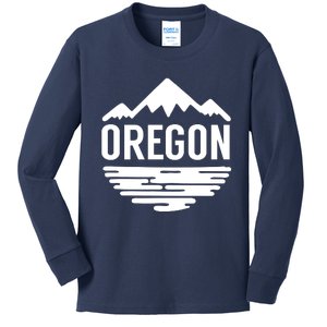 Oregon Simple Logo Kids Long Sleeve Shirt