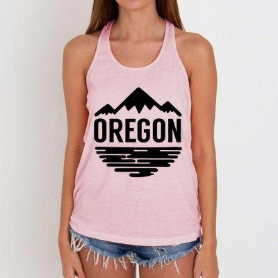 Oregon Simple Logo Women's Knotted Racerback Tank