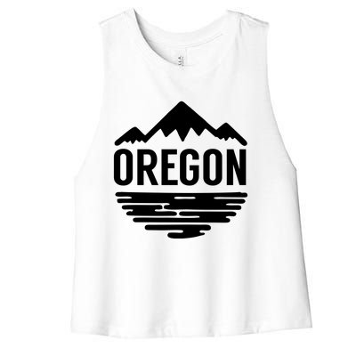 Oregon Simple Logo Women's Racerback Cropped Tank