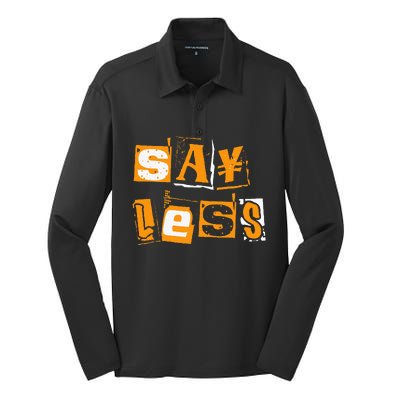 Orange Say Less Orange Color Silk Touch Performance Long Sleeve Polo