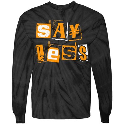 Orange Say Less Orange Color Tie-Dye Long Sleeve Shirt