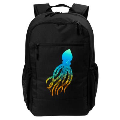 Octopus Squid Lovers Silhouette Earth Day And Ocean Week Gift Backpack