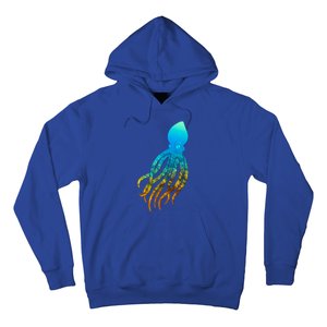 Octopus Squid Lovers Silhouette Earth Day And Ocean Week Gift Hoodie