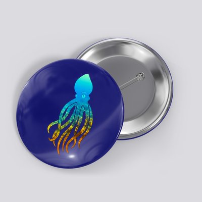 Octopus Squid Lovers Silhouette Earth Day And Ocean Week Gift Button