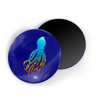 Octopus Squid Lovers Silhouette Earth Day And Ocean Week Gift Magnet