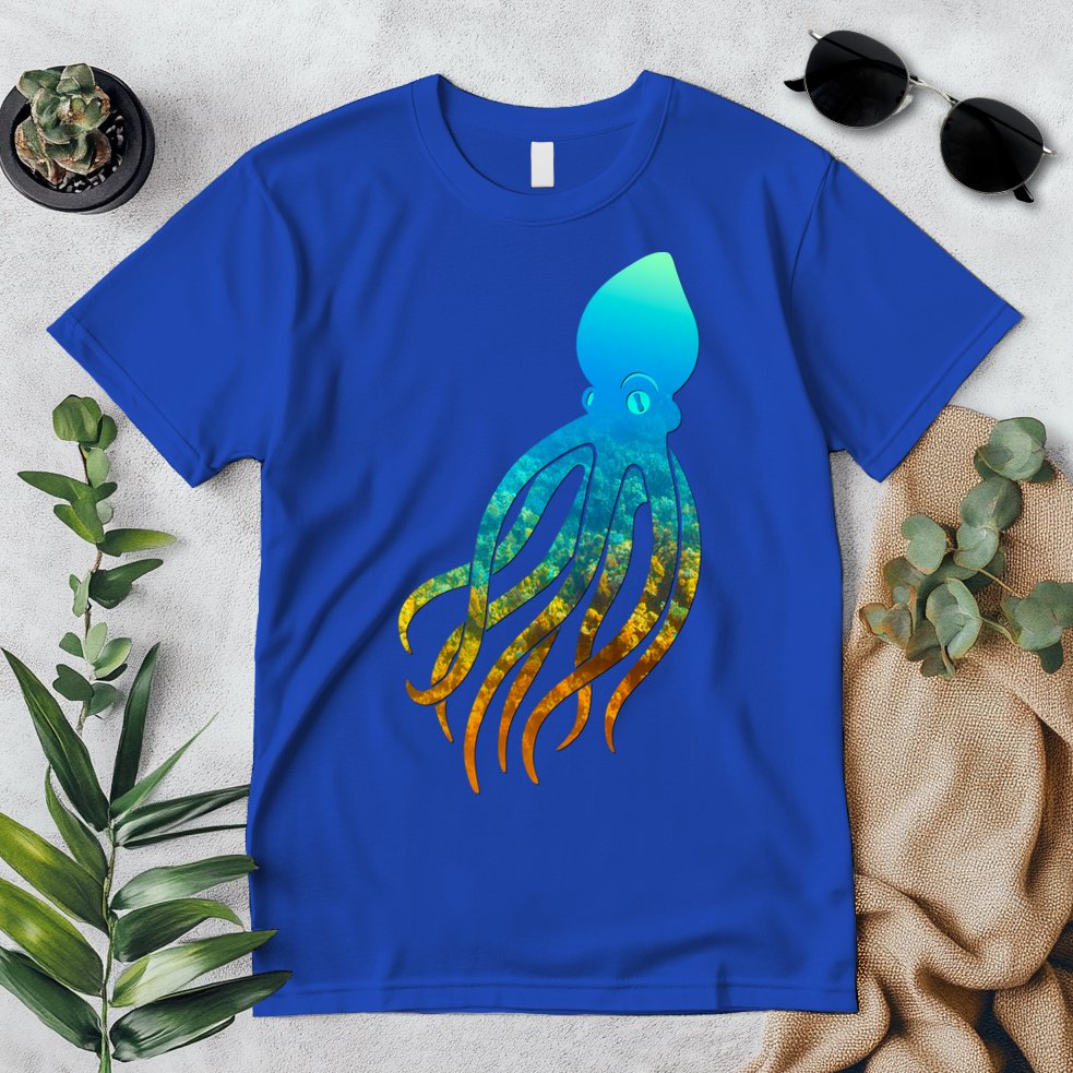 Octopus Squid Lovers Silhouette Earth Day And Ocean Week Gift Premium T-Shirt