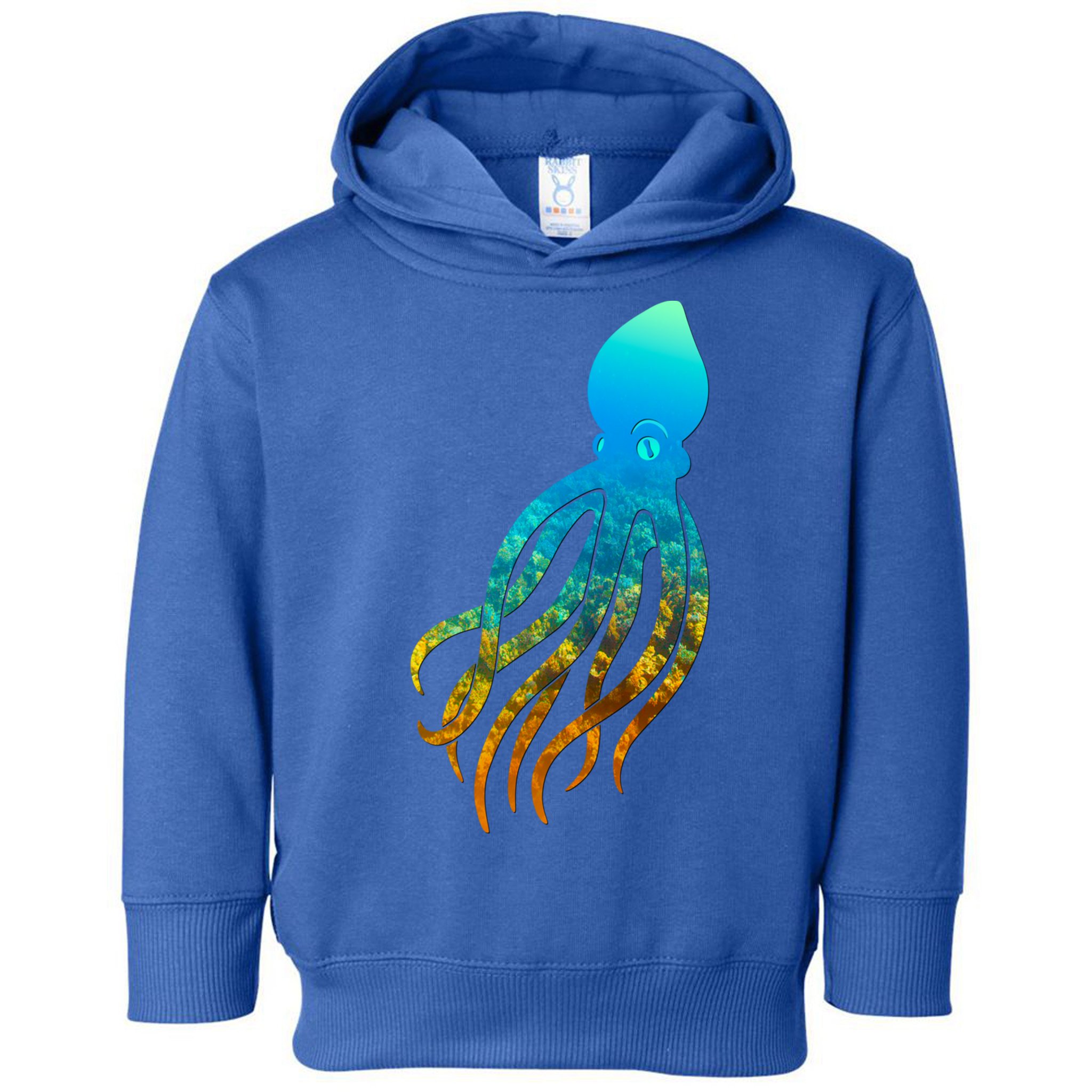 Octopus Squid Lovers Silhouette Earth Day And Ocean Week Gift Toddler Hoodie