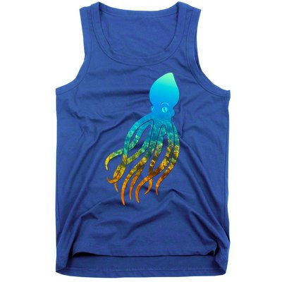 Octopus Squid Lovers Silhouette Earth Day And Ocean Week Gift Tank Top