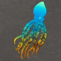 Octopus Squid Lovers Silhouette Earth Day And Ocean Week Gift Cotton Canvas Backpack