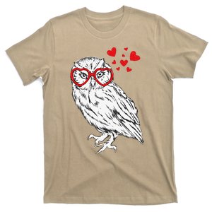 Owl Sunglasses Love Funny Cute Owls Valentine Heart Love T-Shirt