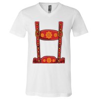 Oktoberfest Shirts Lederhosen Suspenders Germany Octoberfest V-Neck T-Shirt