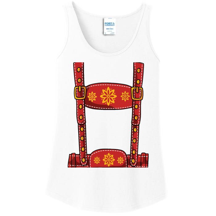 Oktoberfest Shirts Lederhosen Suspenders Germany Octoberfest Ladies Essential Tank