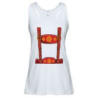 Oktoberfest Shirts Lederhosen Suspenders Germany Octoberfest Ladies Essential Flowy Tank