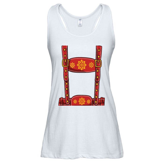 Oktoberfest Shirts Lederhosen Suspenders Germany Octoberfest Ladies Essential Flowy Tank