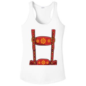 Oktoberfest Shirts Lederhosen Suspenders Germany Octoberfest Ladies PosiCharge Competitor Racerback Tank