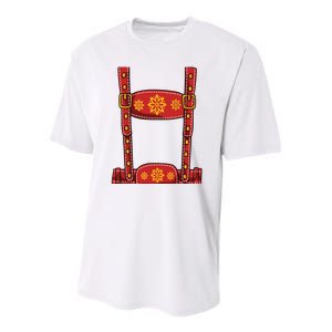 Oktoberfest Shirts Lederhosen Suspenders Germany Octoberfest Youth Performance Sprint T-Shirt