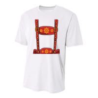 Oktoberfest Shirts Lederhosen Suspenders Germany Octoberfest Youth Performance Sprint T-Shirt