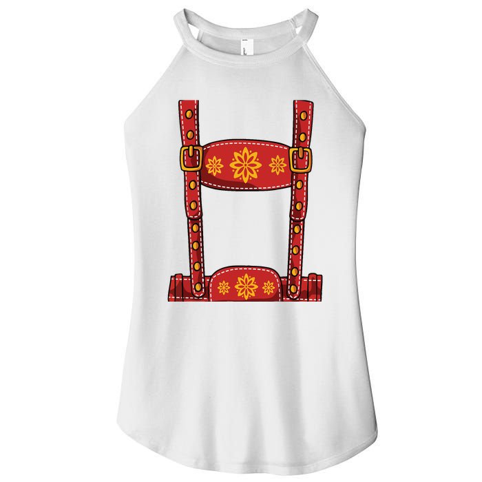 Oktoberfest Shirts Lederhosen Suspenders Germany Octoberfest Women's Perfect Tri Rocker Tank