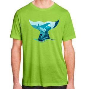 Ocean Sea Life Whale Tail Adult ChromaSoft Performance T-Shirt