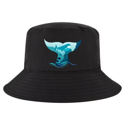 Ocean Sea Life Whale Tail Cool Comfort Performance Bucket Hat