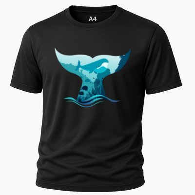Ocean Sea Life Whale Tail Performance Shirt