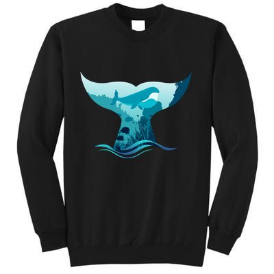 Ocean Sea Life Whale Tail Sweatshirt