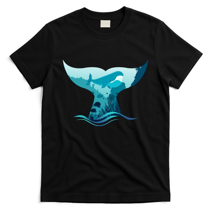 Ocean Sea Life Whale Tail T-Shirt