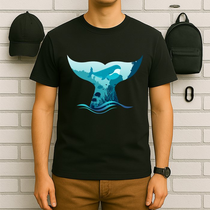 Ocean Sea Life Whale Tail T-Shirt