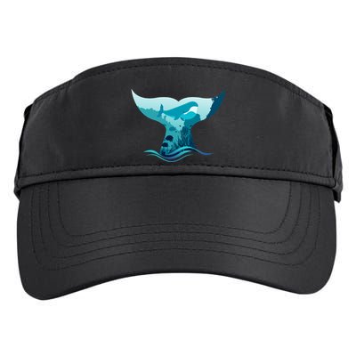 Ocean Sea Life Whale Tail Adult Drive Performance Visor