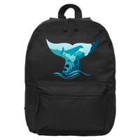 Ocean Sea Life Whale Tail 16 in Basic Backpack