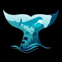 Ocean Sea Life Whale Tail 16 in Basic Backpack